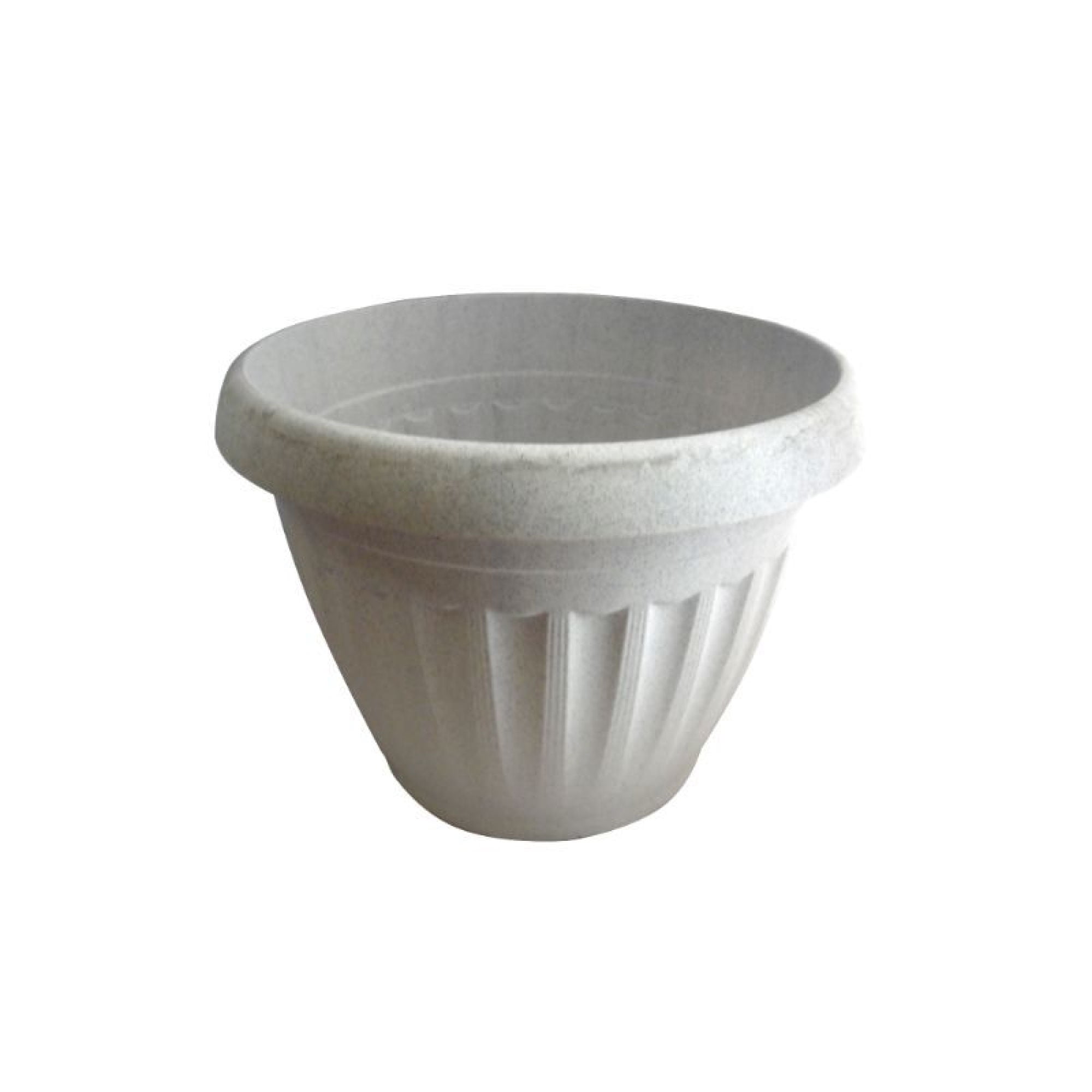 Macetero Plástico Redondo Gris 35 cm