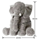 thumbnail image 2 of Almohada Peluche Elefante Gav 60cm Para Bebés Color Celeste Hipoalergénico, 2 of 2