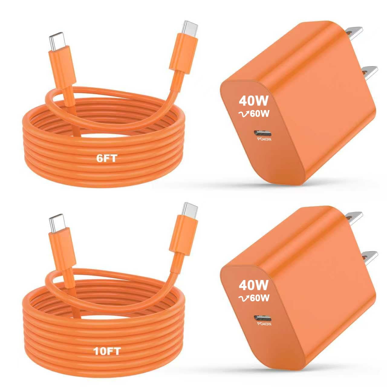 Cargador Sdyxz De Carga Rápida 40w Para Iphone Con Cable Usb-c De 60w