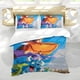 thumbnail image 5 of Regresamos Conjunto de sábanas temático, trío de piezas, cómodo y amigable con la piel, diseño único, regalo de decoración para el hogar para familiares, amigos y fans,140cm *210cm, 5 of 6