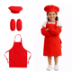 thumbnail image 1 of Set Delantales Cocina Infantil Gorro Mangas Protectores Chef, 1 of 6