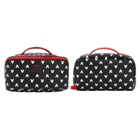 Neceser Bioworld 23,5 cm negro con estampado de orejas blancas de Mickey Mouse