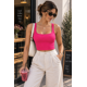 thumbnail image 1 of Top Peto Rib Mujer Acanalado Elasticado Sin Mangas Básico fucsia Talla Única, 1 of 3