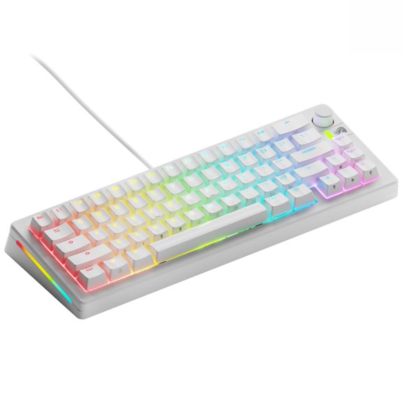 Teclado GLORIOUS GMMK 3 65% blanco con perilla