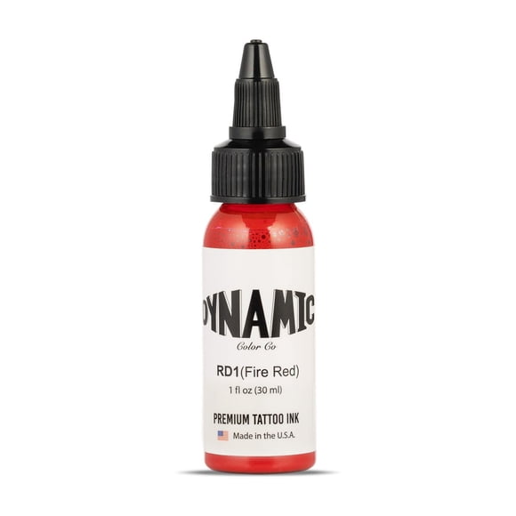 Tinta de tatuaje Dynamic Color Co- Fire Red, botella de 30 ml (1 oz)