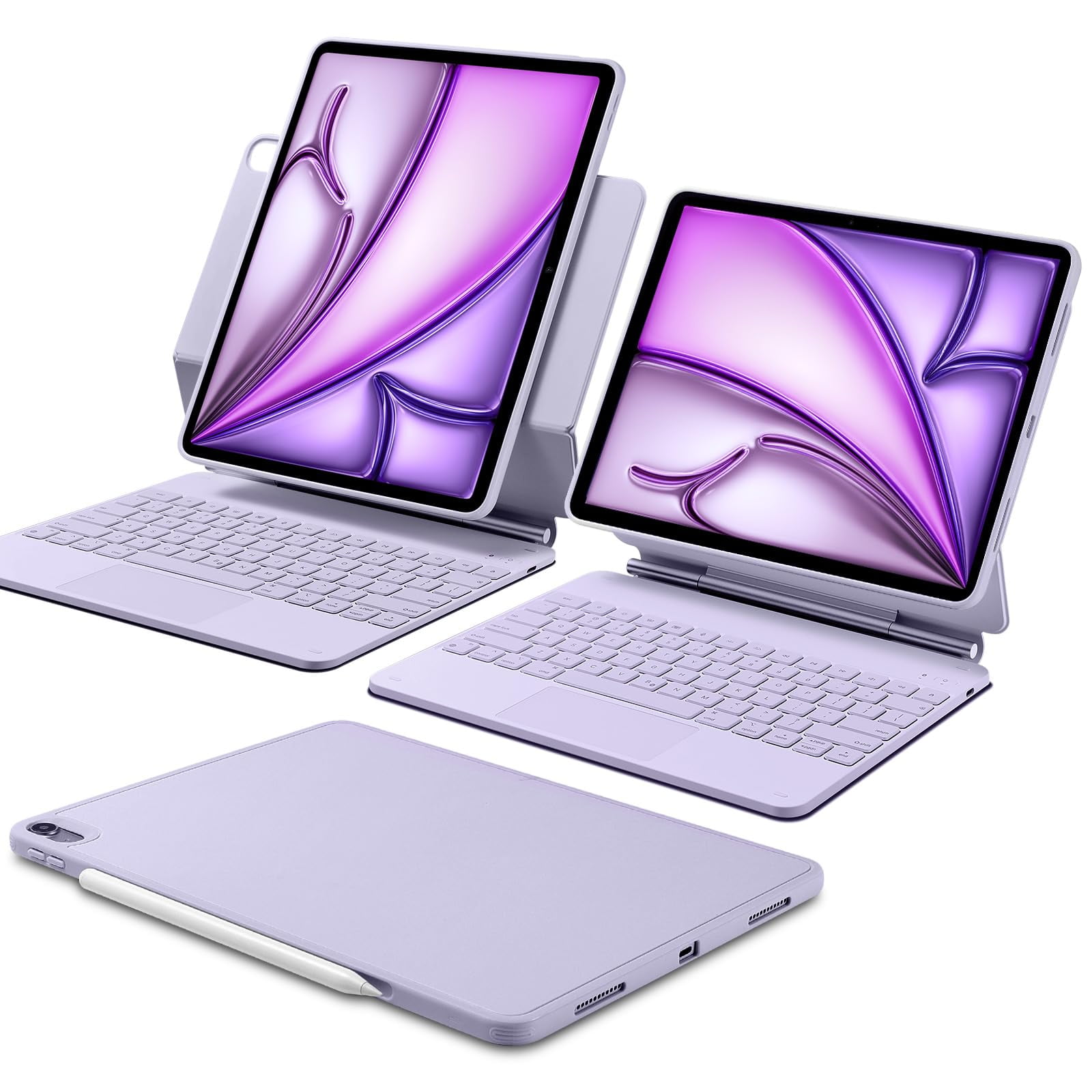 Funda Con Teclado Esr Rebound 360 Ipad Air 13" Morado