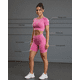 thumbnail image 2 of Conjunto Deportivo Mujer Short Push Up y Top Manga Corta, 2 of 4