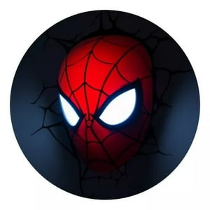 Fxlight - Aplique Mural 3D Diseño Cara De Spiderman