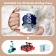 thumbnail image 5 of Juego de 12 tazas de café por sublimación Dmsky, 325 ml, cerámica blanca, 5 of 6