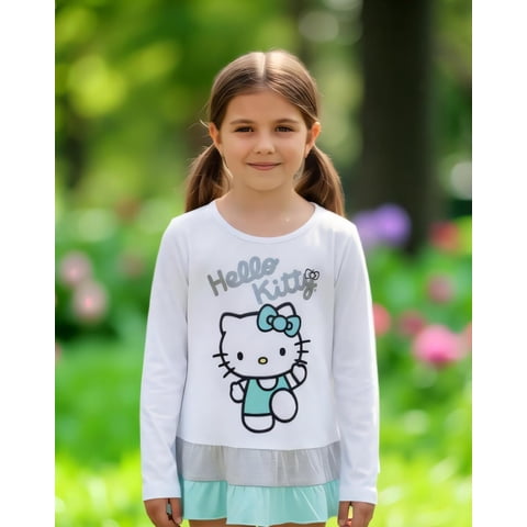 Polera Niña Hello Kitty Blanco 6