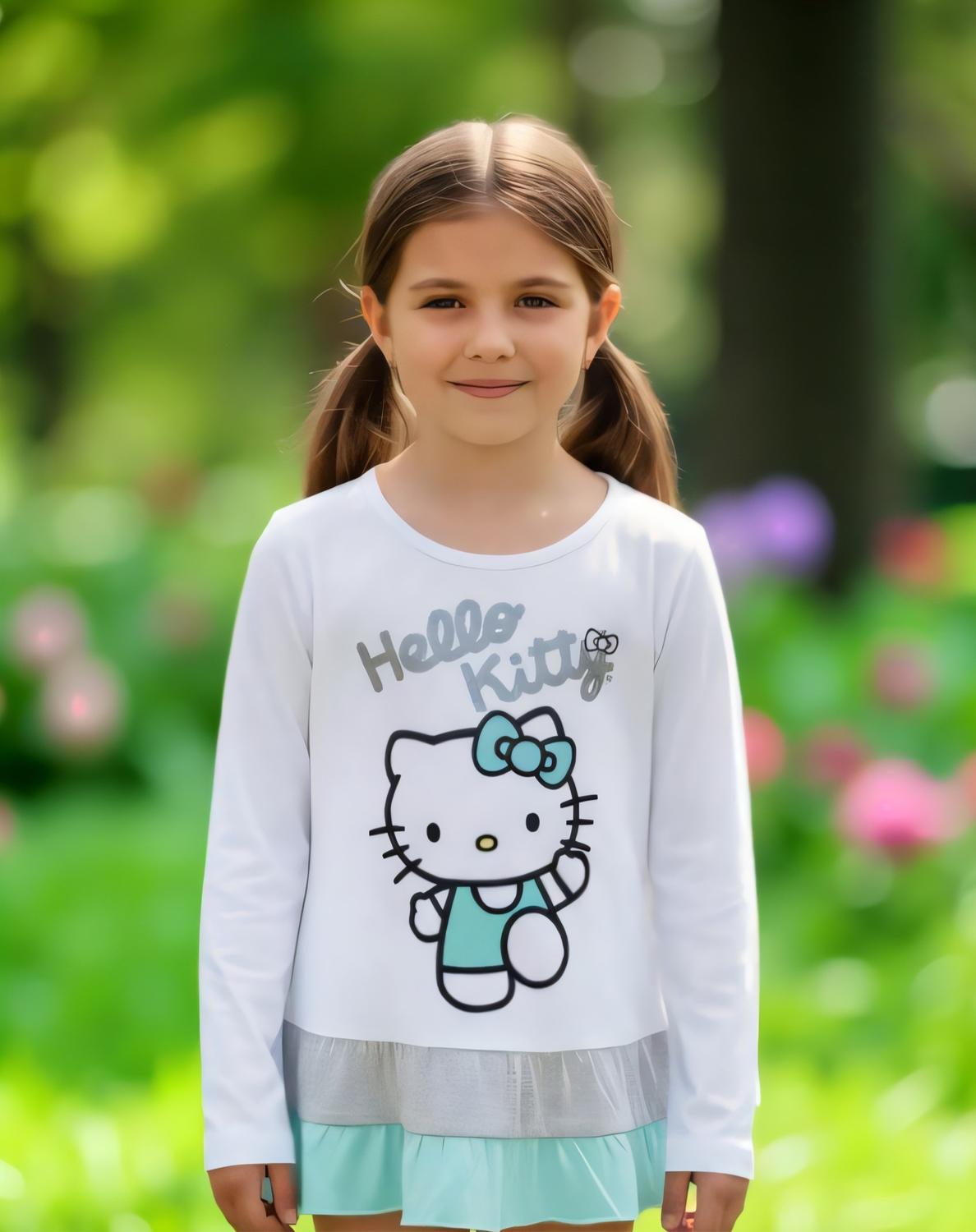 Polera Niña Hello Kitty Blanco 6