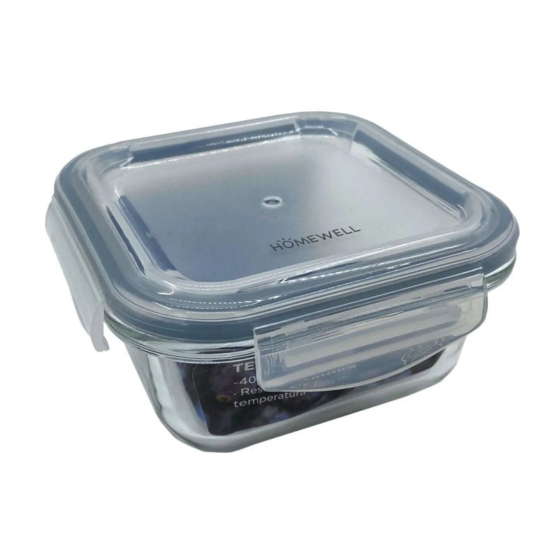 Imahe - Contenedor Hermetico Vidrio Cuadrado 310 Ml