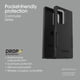 thumbnail image 4 of Funda OtterBox para Galaxy S22 Ultra Commuter Series, color negro, 4 of 6