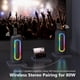 thumbnail image 4 of Altavoces Bluetooth, altavoz inalámbrico portátil de graves profundos de 40 W, micrófono integrado, resistencia al agua IPX7 con luz RGB dinámica, altavoz Bluetooth para exteriores con conexión Blueto, 4 of 7
