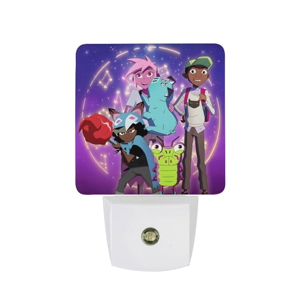 Kipo y la Era de las Bestias Maravilla Luz nocturna LED con sensor de anochecer a amanecer para dormitorio, baño, pasillo, escaleras - Lámpara LED nocturna de enchufe, 0.5W - 1 pieza