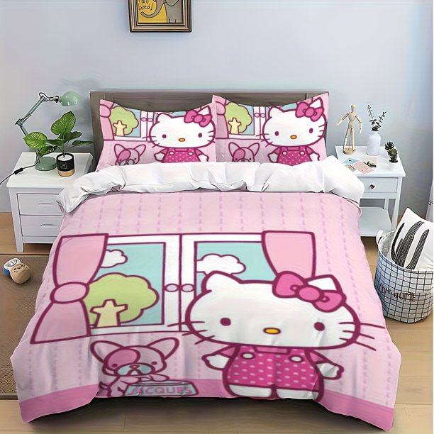 Sanrio'S Adorable Hello Kitty bedding Features a New Printed Design And Includes It Is Perfect