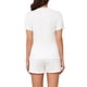 thumbnail image 3 of INSPIRE CHIC Conjunto de Pijama de Punto Acanalado para Mujer, Camiseta de Manga Corta con Cuello Redondo y Pantalones Cortos con Cintura Elástica y Bolsillos M Blanco, 3 of 6