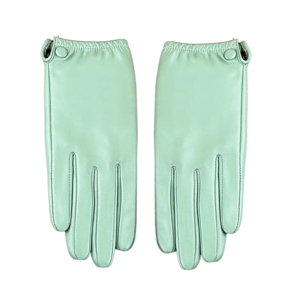 Guantes de piel auténtica para mujer, de primavera y otoño, finos, para pantalla táctil, para conducir, ciclismo, coche eléctrico, sencillos, de moda, cortos, de primera capa, de piel de oveja.