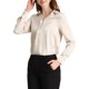 thumbnail image 1 of INSPIRE CHIC Camisas Elegantes para Mujer Cuello de Punta Manga Larga Blusa de Satén Suave Conjunto de Regreso a Clases para Maestras Albaricoque XS, 1 of 8