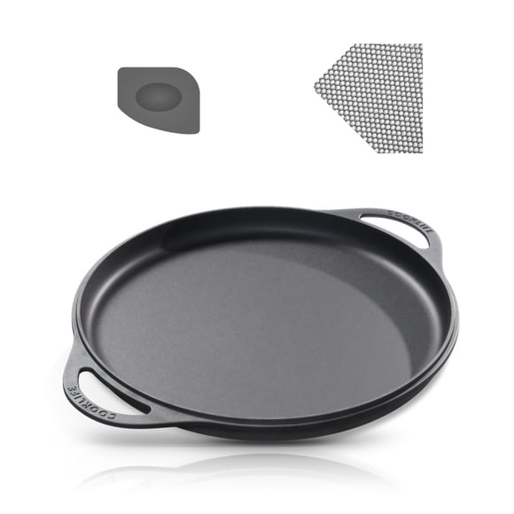 Plancha de hierro fundido COOKLIFE ligera, presazonada, 30 cm