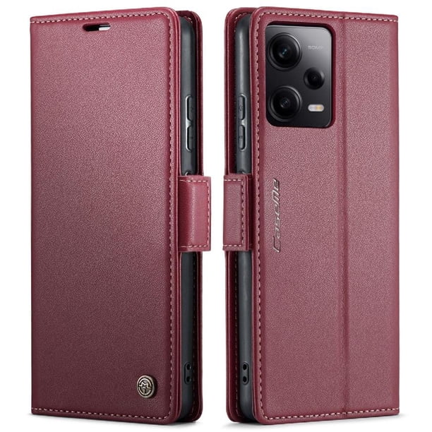 CaseMe tipo cartera Xiaomi Redmi Note 12 Pro 5G con cierre magnético, RFID, tarjetero, soporte, carga inalámbrica
