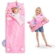 thumbnail image 1 of Saco de dormir iPlay iLearn Kids Unicorn con almohada, 70 x 27 x 5 cm, 1-8 pulgadas, 1 of 7