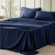 thumbnail image 1 of Juego de sábanas Bedsure California King Navy de poliéster y microfibra, 1 of 7