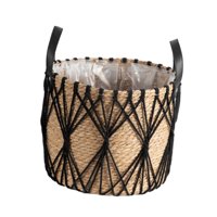 Magideal - Cesta Tejida Para Macetero, Contenedor Para Macetero, Cesta De La Compra, Contenedor De Almacenamiento Para Macetas Fácil De Usar Para Picnic, Jardín,