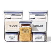 Set De Contenedores Oxo Good Grips Pop Para Repostería De 8 Piezas Con Etiquetas Predefinidas