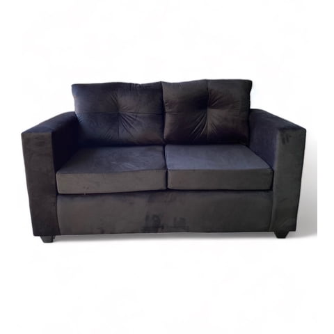 Muebles Barcelona - Sofa 2 Cuerpos Bilbao Felpa Negro