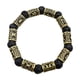 thumbnail image 2 of Runa Vikinga Cuentas Antiguas Pulsera Lava Piedra Brazaletes Accesorios Para Hombres Bronce, 2 of 5