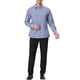 thumbnail image 2 of Camisas para Hombre INSPIRE CHIC Camisa de Vestir de Manga Larga a Cuadros con Botones 100% Algodón M Azul Oscuro Blanco, 2 of 7