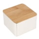 thumbnail image 2 of tapa de bambú recipiente de almacenamiento de té caja de organizador contenedor de madera carrito de té contenedor e, 2 of 5