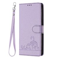 Funda Tipo Cartera Foxdock Para Motorola Moto E7 Power 2021 Con Soporte, Ranuras, Rfid, Diseño De Gato