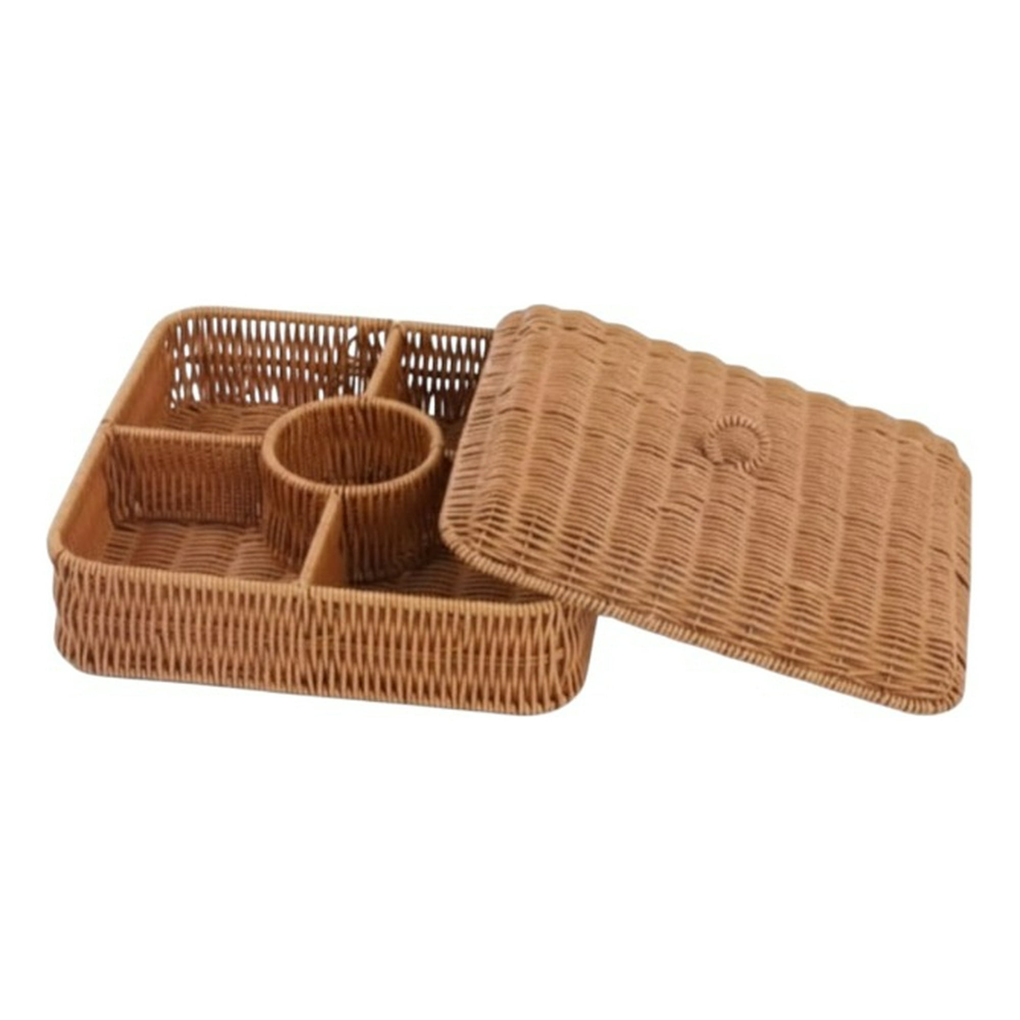 Genérico - Canasto Decorativo Tapa Cesto Organizador Compartimentos Jhn