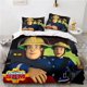 thumbnail image 2 of Cartoon Fireman Sam Toys Bedding Set Duvet Cover Bed Set Quilt Cover Pillowcase Comforter king Queen Boys Adult Bedding Set, 2 of 5