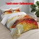 thumbnail image 1 of 3pcs Artistic Eagle Spread Its Wings Theme Printed Bedding Set | Duvet Cover and 2 Pillowcases All Season, 1 of 5