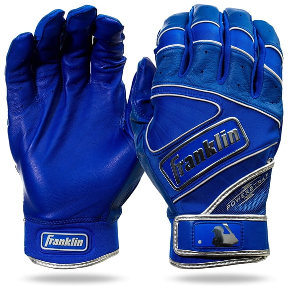 Guantes de bateo Franklin Sports Powerstrap Chrome Blue Adult S