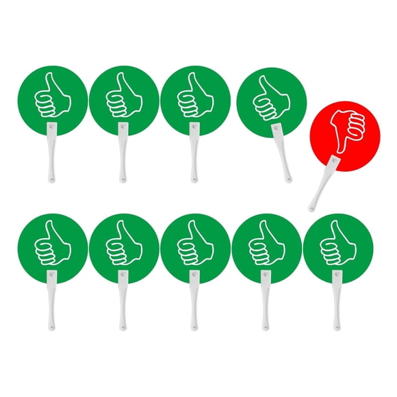 10x Suministros De Paletas De Votación Sí No Paletas Para Actividades Evaluación De Reuniones