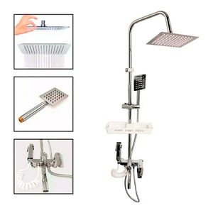 Ducha Columna Monomando Telefono Completo Beiti Md Plateado