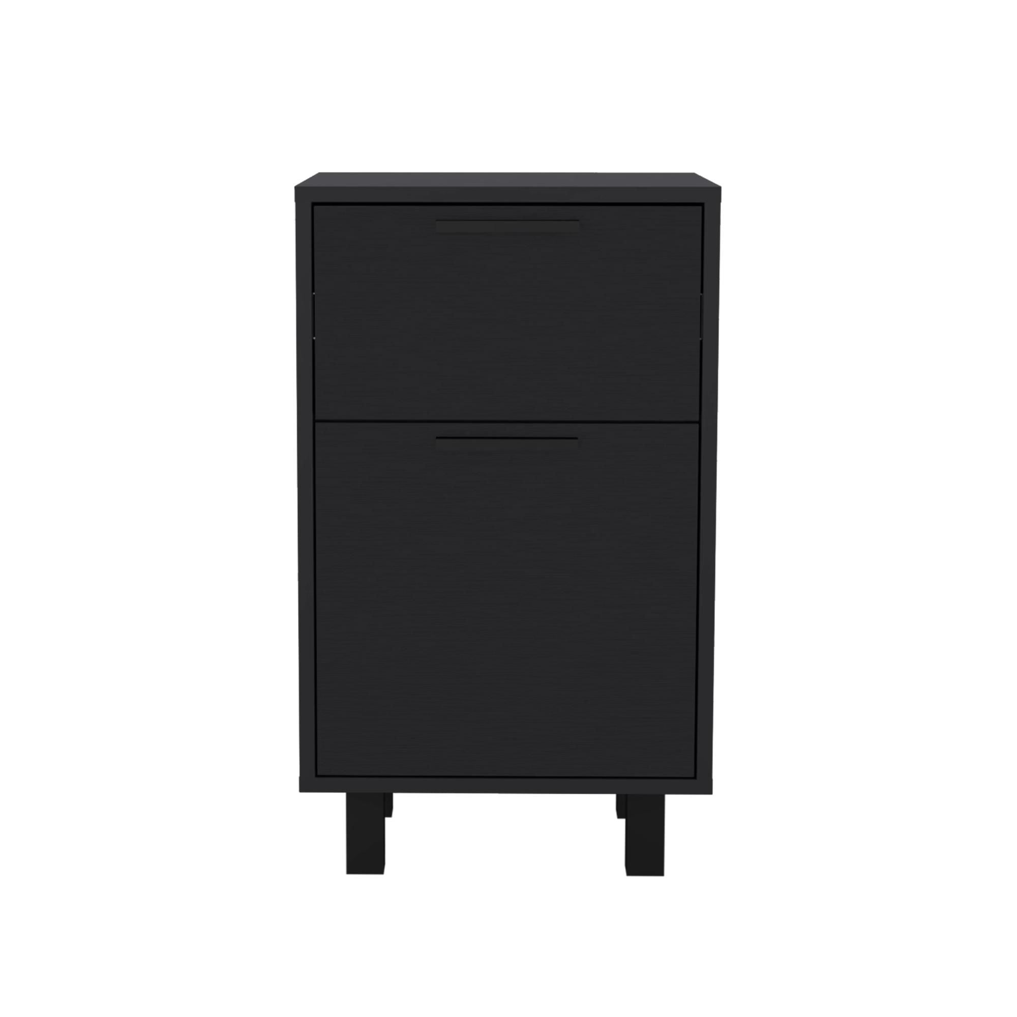 Tuhome - Velador Secret 2 Cajones Y 1 Puerta Wengue