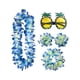 thumbnail image 1 of Conjunto De Disfraz De Collar Hawaiano Para Mujer, Vestido De Lujo Para Playa, Decoración De Diadema, Azul, 1 of 2