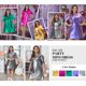 thumbnail image 2 of Vestido Formal de Talla Grande para Mujer Agnes Orinda Cuello Redondo Metálico Manga Corta Fiesta Clubwear Vestidos Sueltos Mini Camiseta 1X Negro, 2 of 8