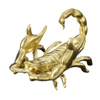Magideal - Figura De Escorpión, Pequeño Adorno De Escritorio, Regalo De Cumpleaños, Decoración En Miniatura, Escultura, Estatua De Latón Para Escritorio, Fiesta, Color Dorado