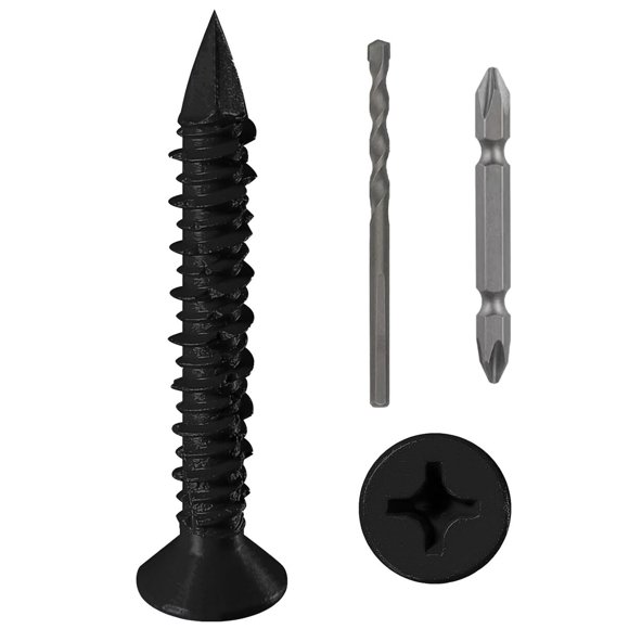 Tornillo para Concreto Wensilon SNLS070 3/16 x 1 3/4 Negro, 30 Unidades