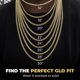thumbnail image 5 of Collar GLD Micro Cuban 46 cm 3 mm chapado en oro de 18 k, 5 of 8