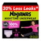 thumbnail image 1 of Ropa interior nocturna Ninjamas para niñas, talla L, paquete de 68 unidades, 1 of 8