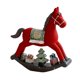thumbnail image 2 of Estatua Navide?a Adorable, Adorno Artesanal De Mesa Para El Hogar, Estante, Sala De Estar, Caballo Mecedor Rojo, 2 of 5