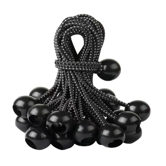 20X Bola Cordones Elásticos Prácticos Bungee Balls For Canopy Shelter Tarp Black