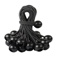 Ioensy - 20X Bola Cordones Elásticos Prácticos Bungee Balls For Canopy Shelter Tarp Black